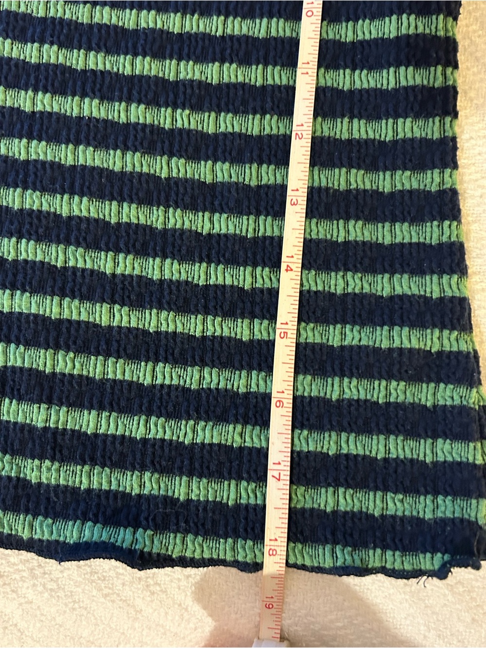 See You Monday Striped Sleeveless Knit Tank Top - Green/navy, size medium - Picture 8 of 12
